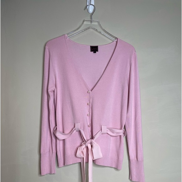 Colour Works pink cardigan - Picture 2 of 11